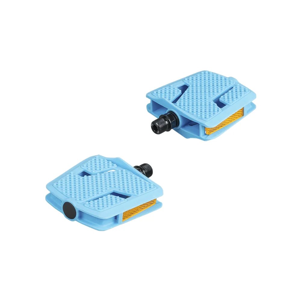uPRISE Bikes Trek Kid's Platform Large Pedal Set - 9/16 Inch - Azure/Silver | Price match, 365 day return s, 18-Month Warranty, Finance Available & Free UK Delivery